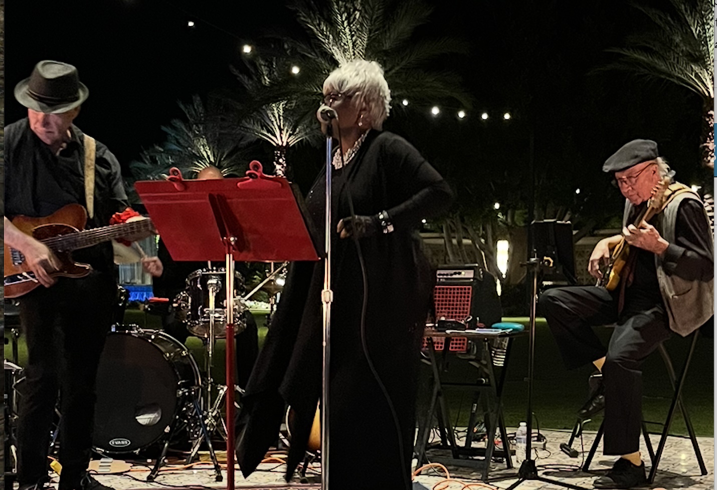 The Diann Shumate Quartet performing at an outdoor event.